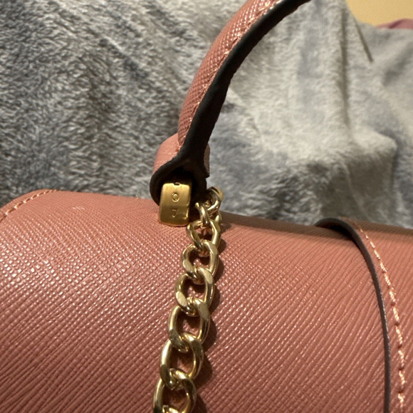 Lovcat Leather Purse Crossbody With Gold Chain & Hardware Pink Mauve - Picture 4 of 11